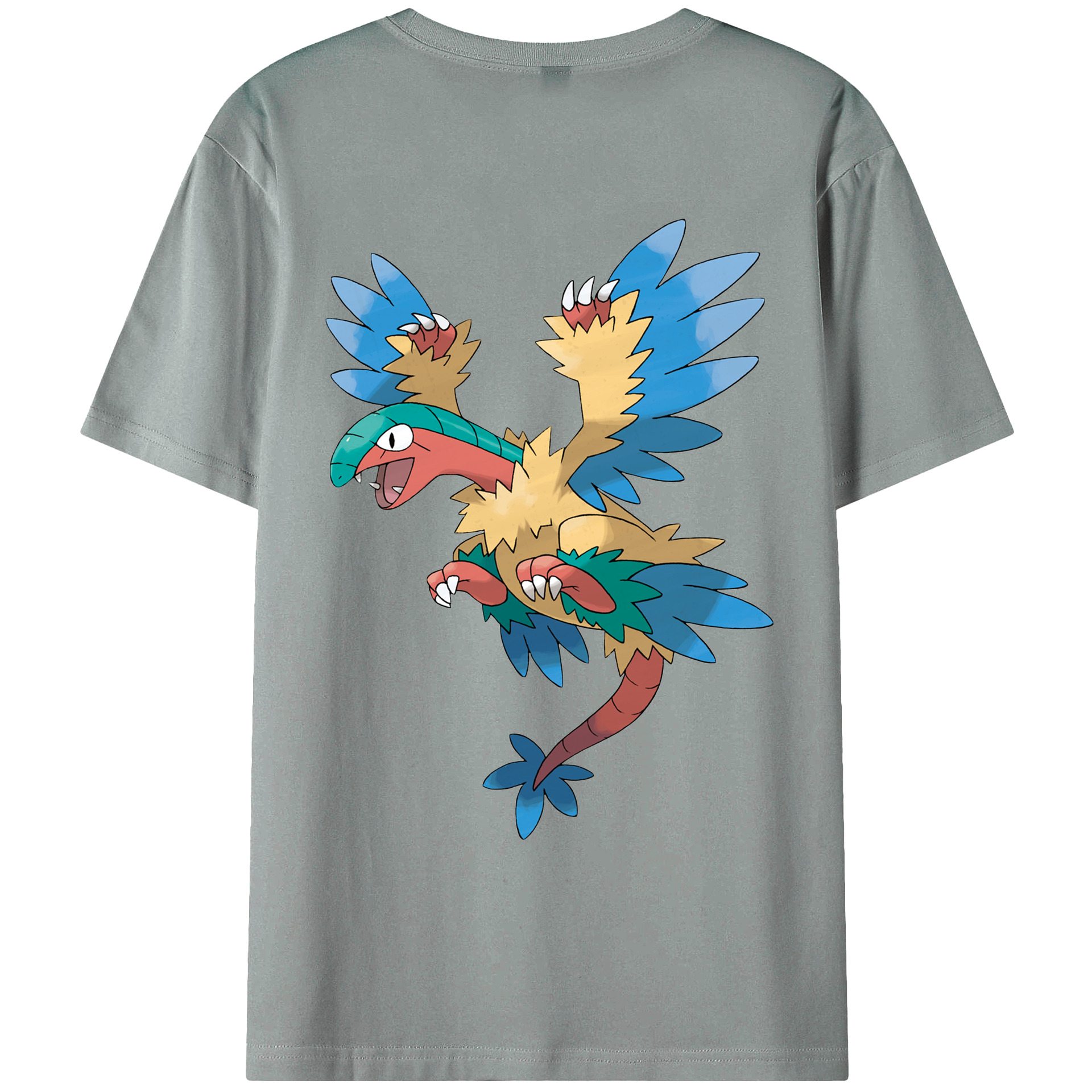 （画像用） ポケットモンスター Pokémon 綿100％ メンズ半袖Tシャツ（バックプリント） 通気性